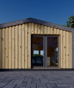 Attefallshus EMMY 25 m² (34 mm + 19 mm träbeklädnad)