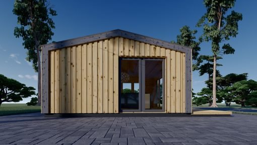 Attefallshus EMMY 25 m² (34 mm + 19 mm träbeklädnad)