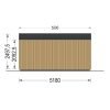 Attefallshus EMMY 25 m² (34 mm + 19 mm träbeklädnad)