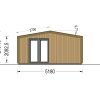 Attefallshus EMMY 25 m² (34 mm + 19 mm träbeklädnad)
