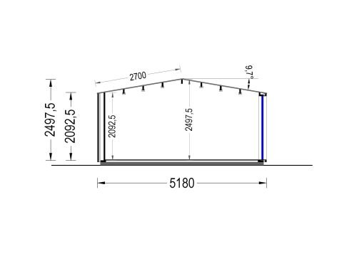 Attefallshus EMMY 25 m² (34 mm + 19 mm träbeklädnad)
