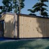 Attefallshus EMMY 25 m² (34 mm + 19 mm träbeklädnad)