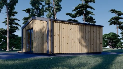 Attefallshus EMMY 25 m² (34 mm + 19 mm träbeklädnad)