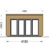 Friggebod EVELIN 12 m² (34 mm + 19 mm träbeklädnad)