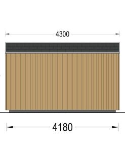 Friggebod EVELIN 12 m² (34 mm + 19 mm träbeklädnad)