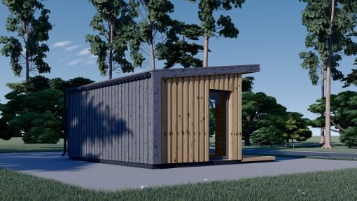 Friggebod EVELIN 15 m² (34 mm + 19 mm träbeklädnad)