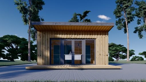 Friggebod EVELIN 15 m² (34 mm + 19 mm träbeklädnad)