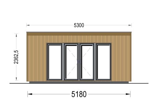 EVELIN 15 m² (34 mm + 19 mm träbeklädnad) - Bild 10