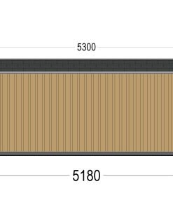 Friggebod EVELIN 15 m² (34 mm + 19 mm träbeklädnad)