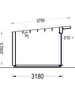 Friggebod EVELIN 15 m² (34 mm + 19 mm träbeklädnad)