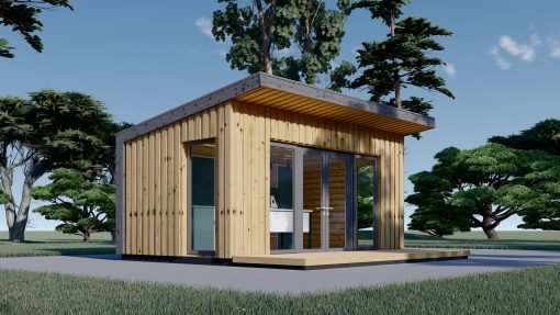 Friggebod EVELIN 15 m² (34 mm + 19 mm träbeklädnad)