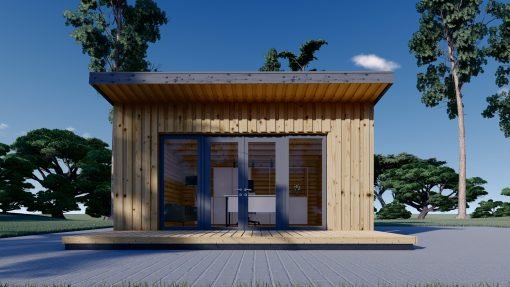 Friggebod EVELIN 20 m² (34 mm + 19 mm träbeklädnad)