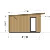Friggebod EVELIN 20 m² (34 mm + 19 mm träbeklädnad)