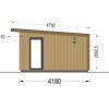 Friggebod EVELIN 20 m² (34 mm + 19 mm träbeklädnad)