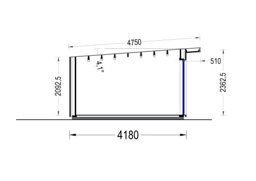 Friggebod EVELIN 20 m² (34 mm + 19 mm träbeklädnad)