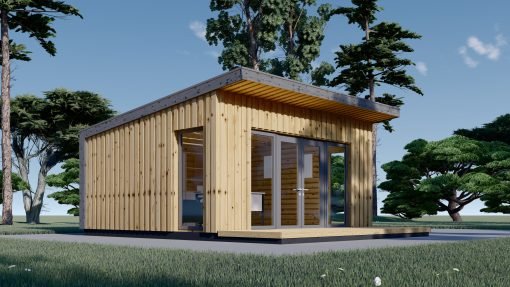 Friggebod EVELIN 20 m² (34 mm + 19 mm träbeklädnad)