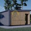 Attefallshus EVELIN 25 m² (34 mm + 19 mm träbeklädnad)