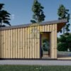 Attefallshus EVELIN 25 m² (34 mm + 19 mm träbeklädnad)