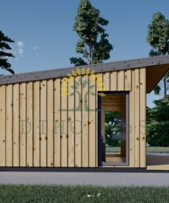Attefallshus EVELIN 25 m² (34 mm + 19 mm träbeklädnad)