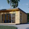 Attefallshus EVELIN 25 m² (34 mm + 19 mm träbeklädnad)