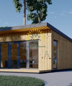 Attefallshus EVELIN 25 m² (34 mm + 19 mm träbeklädnad)