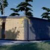 Attefallshus EVELIN 25 m² (34 mm + 19 mm träbeklädnad)