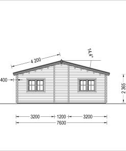 Timmerstuga JULIA (44+44 mm), 103 m²