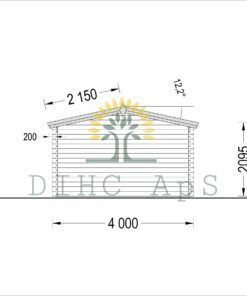 Attefallshus KING 20 m², 4×5 m (44 mm)