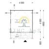 Attefallshus KING 20 m², 4×5 m (44 mm)