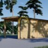 Friggebod med Terrass LARISSA (28 mm), 7 m² + 7 m²