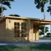 Friggebod med Terrass LARISSA (28 mm), 7 m² + 7 m²