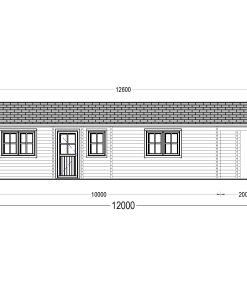 Fritidshus LINCOLN (66 mm), 6×12 m, 72 m²