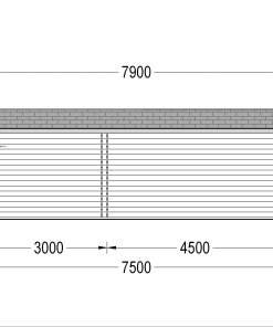 Attefallshus MAJA (44 mm), 7.5×4 m, 30 m²