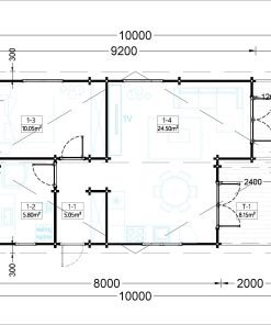 Fritidshus MEGAN (66 mm), 60 m²