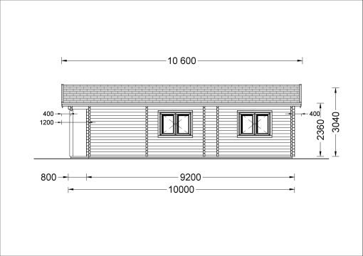 Fritidshus MEGAN (66 mm), 60 m²