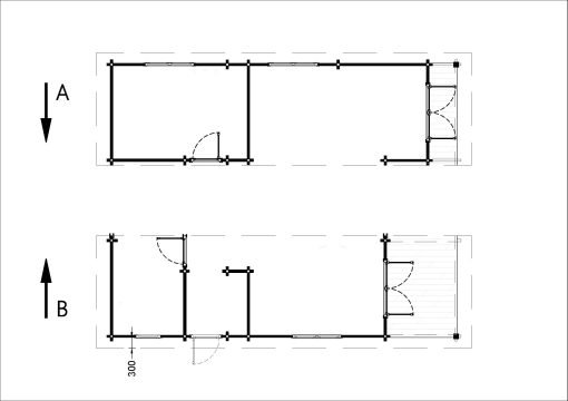 Fritidshus MEGAN (66 mm), 60 m²