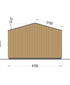 Friggebod PIA 12 m² (34 mm + 19 mm träbeklädnad)