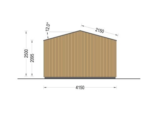 Friggebod PIA 12 m² (34 mm + 19 mm träbeklädnad)