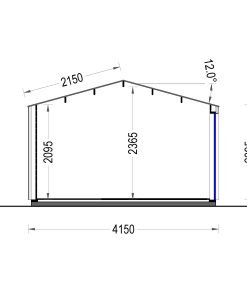 Friggebod PIA 12 m² (34 mm + 19 mm träbeklädnad)