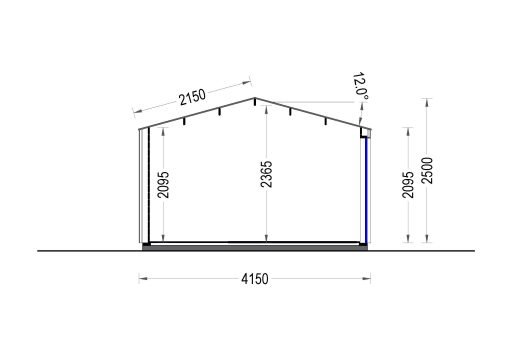 Friggebod PIA 12 m² (34 mm + 19 mm träbeklädnad)