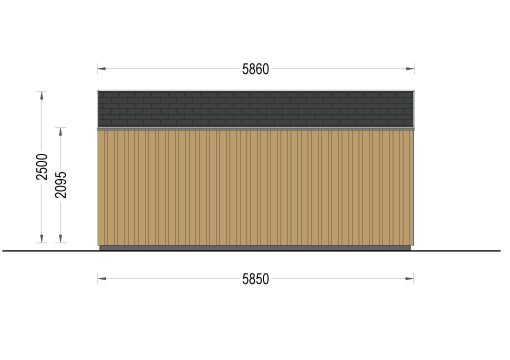 Friggebod PIA 25 m² (34 mm + 19 mm träbeklädnad)