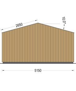 Friggebod PIA 25 m² (34 mm + 19 mm träbeklädnad)