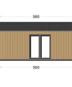 Friggebod PIA 25 m² (34 mm + 19 mm träbeklädnad)