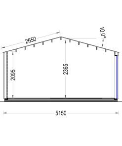 Friggebod PIA 25 m² (34 mm + 19 mm träbeklädnad)