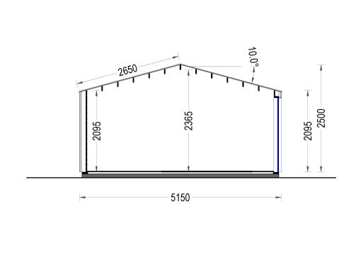 Friggebod PIA 25 m² (34 mm + 19 mm träbeklädnad)