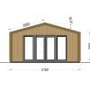 Friggebod PIA 25 m² (34 mm + 19 mm träbeklädnad)