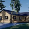 Timmerstuga TESSA 130 m² (44 mm + 19 mm träbeklädnad)