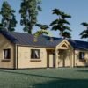 Timmerstuga TESSA 130 m² (44 mm + 19 mm träbeklädnad)