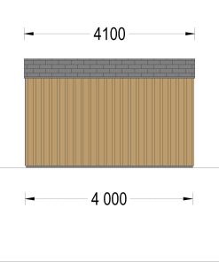 Friggebod TINA, 4×4 m, 12 m² (34 mm + 19 mm träbeklädnad)