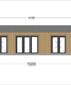 Fritidshus SELENE 63 m² (44 mm + träbeklädnad)